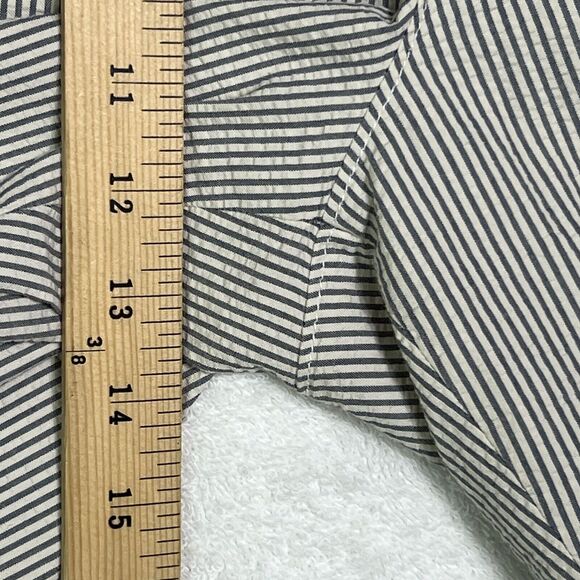 VINTAGE J. Crew Seersucker Shorts Mens 41 TAG 40 Chino Multi Flat Front Preppy - Picture 9 of 13